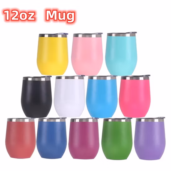 12oz Coffee Mug Thermal Cup Drink Tumbler with Lid Stainless Steel Vacuum Insulated Double Wall Mug