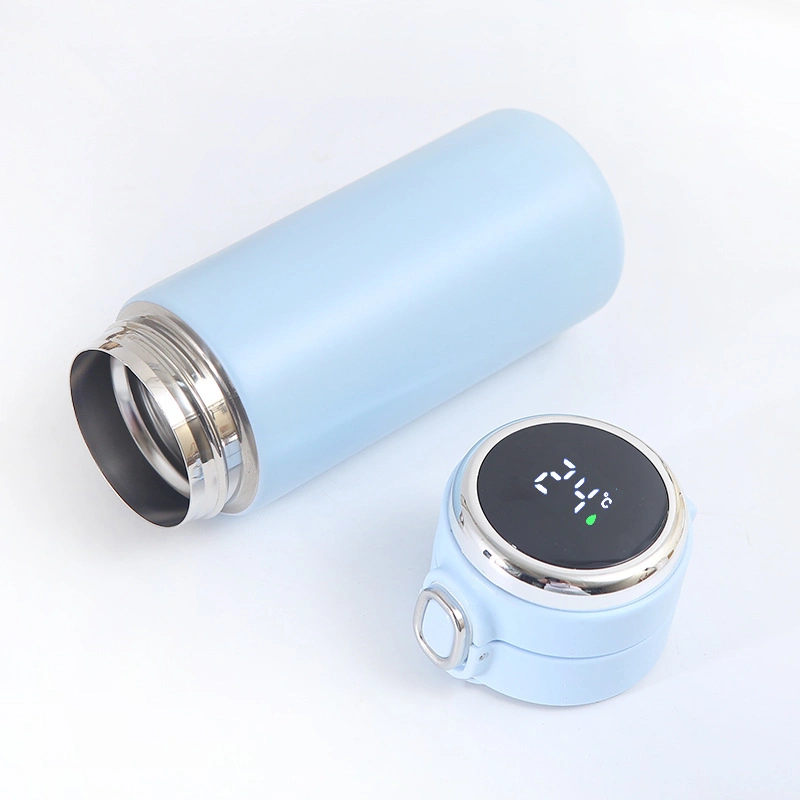 Insulated LED Stainless Steel Vacuum Flasks with Temperature Display Lid Smart Cup Water Bottle