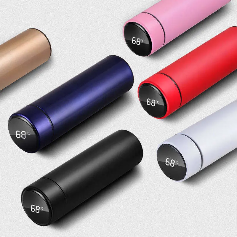 500ml Smart Vacuum Thermal Flask LED Temperature Display Stainless Steel Insulated Water Bottle